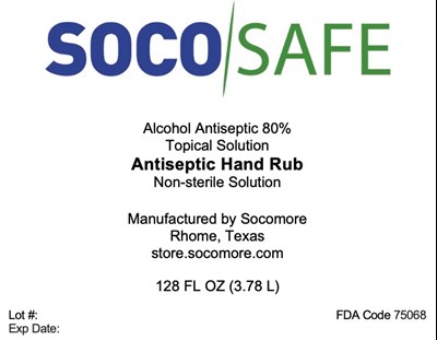 3.78 Liter Label (Socosafe 3.78l Front Label)